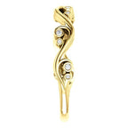 .05 CTW Diamond Swirl Wedding Anniversary Band Stackable Ring - 14k Gold (Y, W or R), Platinum