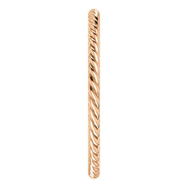 Skinny Rope Band Stackable Ring - 14k, 10k, 18k Gold (Y, W or R), Platinum, Sterling Silver