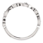 .05 CTW Diamond Swirl Wedding Anniversary Band Stackable Ring - 14k Gold (Y, W or R), Platinum