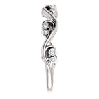 .05 CTW Diamond Swirl Wedding Anniversary Band Stackable Ring - 14k Gold (Y, W or R), Platinum