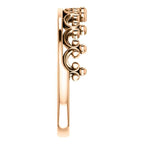 Stackable Crown Ring - Sterling Silver, 14k Gold (Y, W or R), Platinum