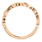 .05 CTW Diamond Swirl Wedding Anniversary Band Stackable Ring - 14k Gold (Y, W or R), Platinum