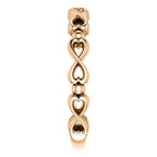 Infinity-Inspired Heart Ring - 14k Gold (Y, W or R), Platinum, Sterling Silver