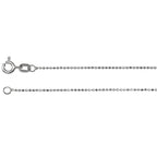 1mm Diamond-Cut Bead 7" Chain Bracelet - 14k Gold (Yellow or White)