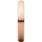 3mm Half Round Light Wedding Band Stackable Ring - 14k Gold (Y, W, or R), Palladium, Platinum, Sterling Silver
