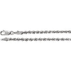 3 mm Rope Chain - 14k Gold (Yellow or White) - WW Design, LLC