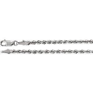 3 mm Rope Chain - 14k Gold (Yellow or White) - WW Design, LLC