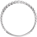 Beaded Stackable Ring - 14k Gold (Y W or R) Rings