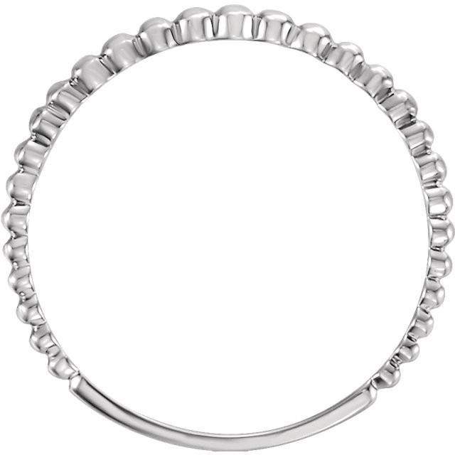 Beaded Stackable Ring - 14k Gold (Y W or R) Rings
