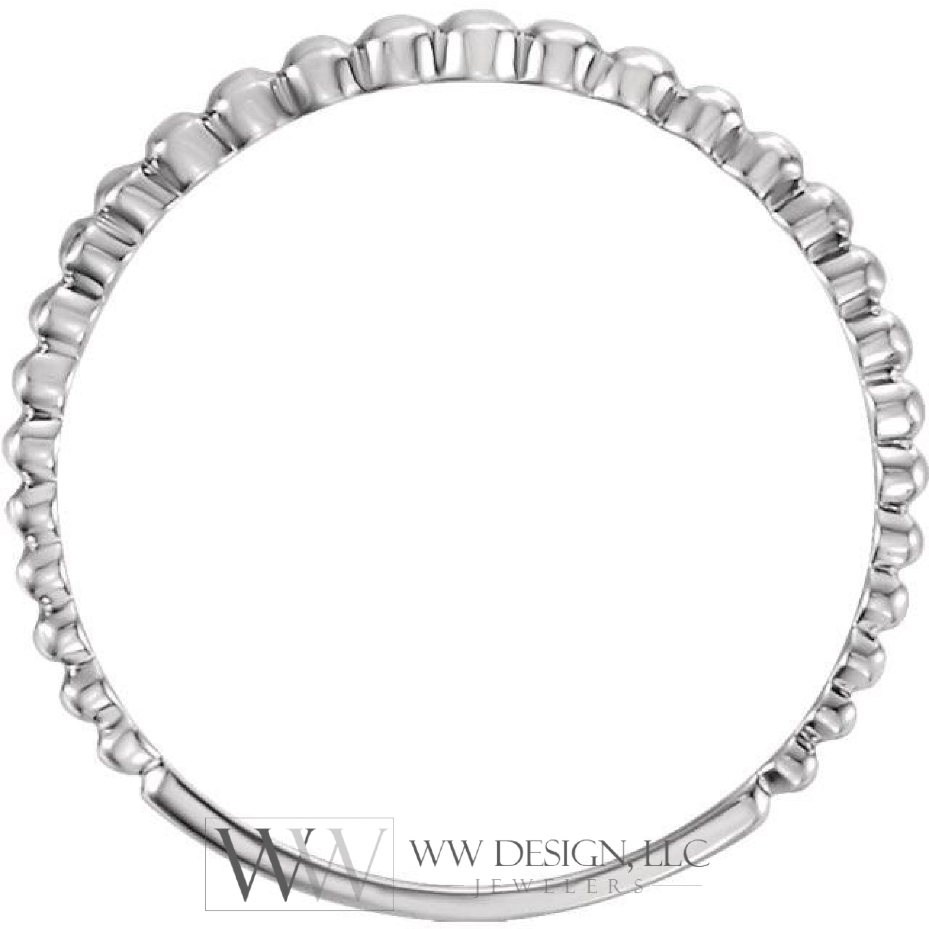 Beaded Stackable Ring - 14k Gold (Y W or R) Rings