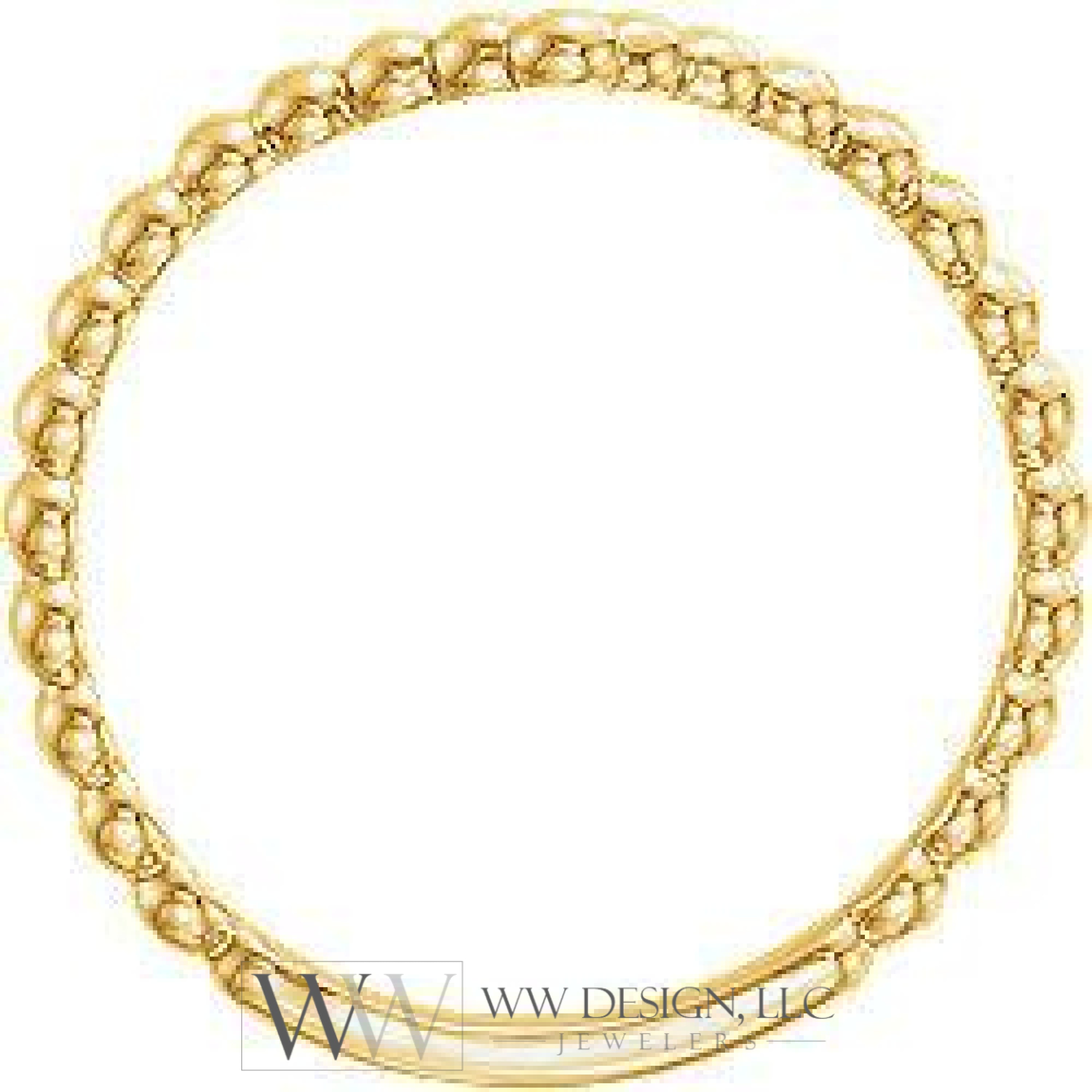 Beaded "V" Ring - Sterling Silver, 14k Gold (Y, W or R), Platinum