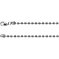 3mm Hollow Bead 7" Chain Bracelet - Sterling Silver