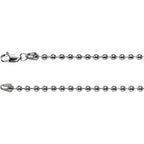 3mm Hollow Bead 7" Chain Bracelet - Sterling Silver