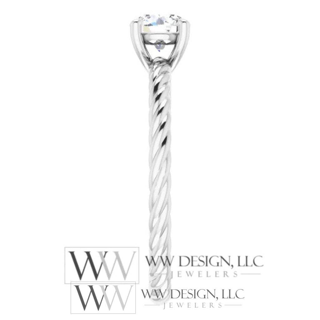  DIAMOND Engagement Ring Genuine F-H VS 0.5ct 5.2mm 14k Gold (Y, W, R) 18k Gold, Platinum Round Diamond Solitaire Engagement Promise Ring