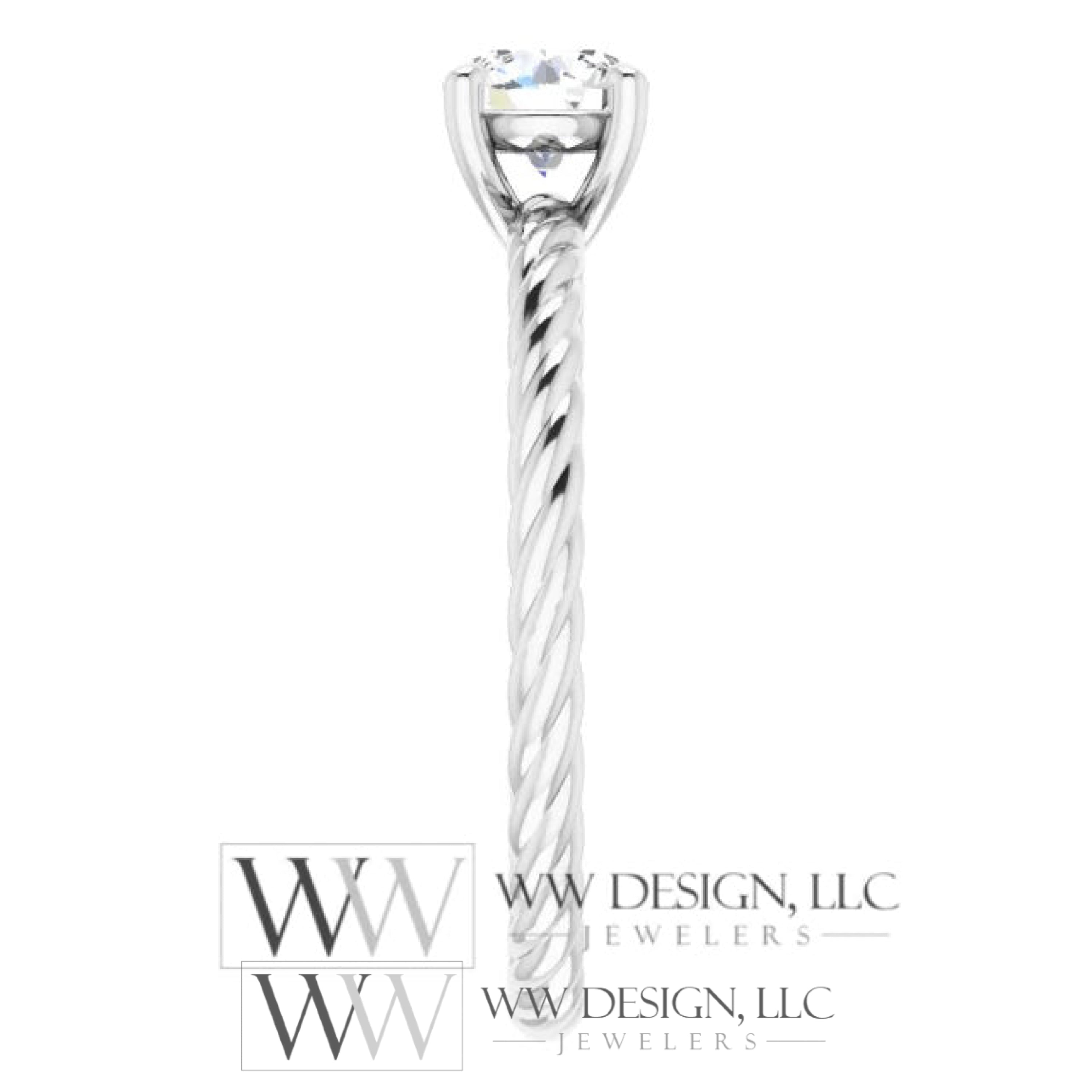  DIAMOND Engagement Ring Genuine F-H VS 0.5ct 5.2mm 14k Gold (Y, W, R) 18k Gold, Platinum Round Diamond Solitaire Engagement Promise Ring