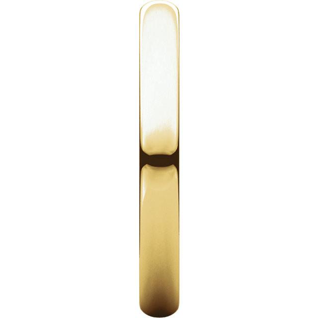 2.5mm Half Round Light Wedding Band Stackable Ring - 14k Gold (Y, W, or R), Palladium, Platinum, Sterling Silver