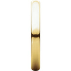 2.5mm Half Round Light Wedding Band Stackable Ring - 14k Gold (Y, W, or R), Palladium, Platinum, Sterling Silver