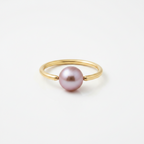 Lavender Pearl Captive Bead Ring CBR 16 ga Hoop - 14k Gold or Platinum