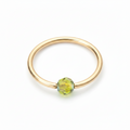 Captive Bead Ring CBR w/ Swarovski Crystal 4mm Iridescent GRASS Fire AB - 16 ga Hoop - 14k Gold or Platinum