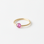 Captive Bead Ring CBR made with 4mm Hot PURPLE AB Swarovski Crystal - 14 ga Hoop - 14k Gold or Platinum