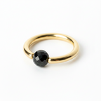 Spinel Faceted Captive Bead Ring CBR - 14 ga Hoop - 14k Gold or Platinum