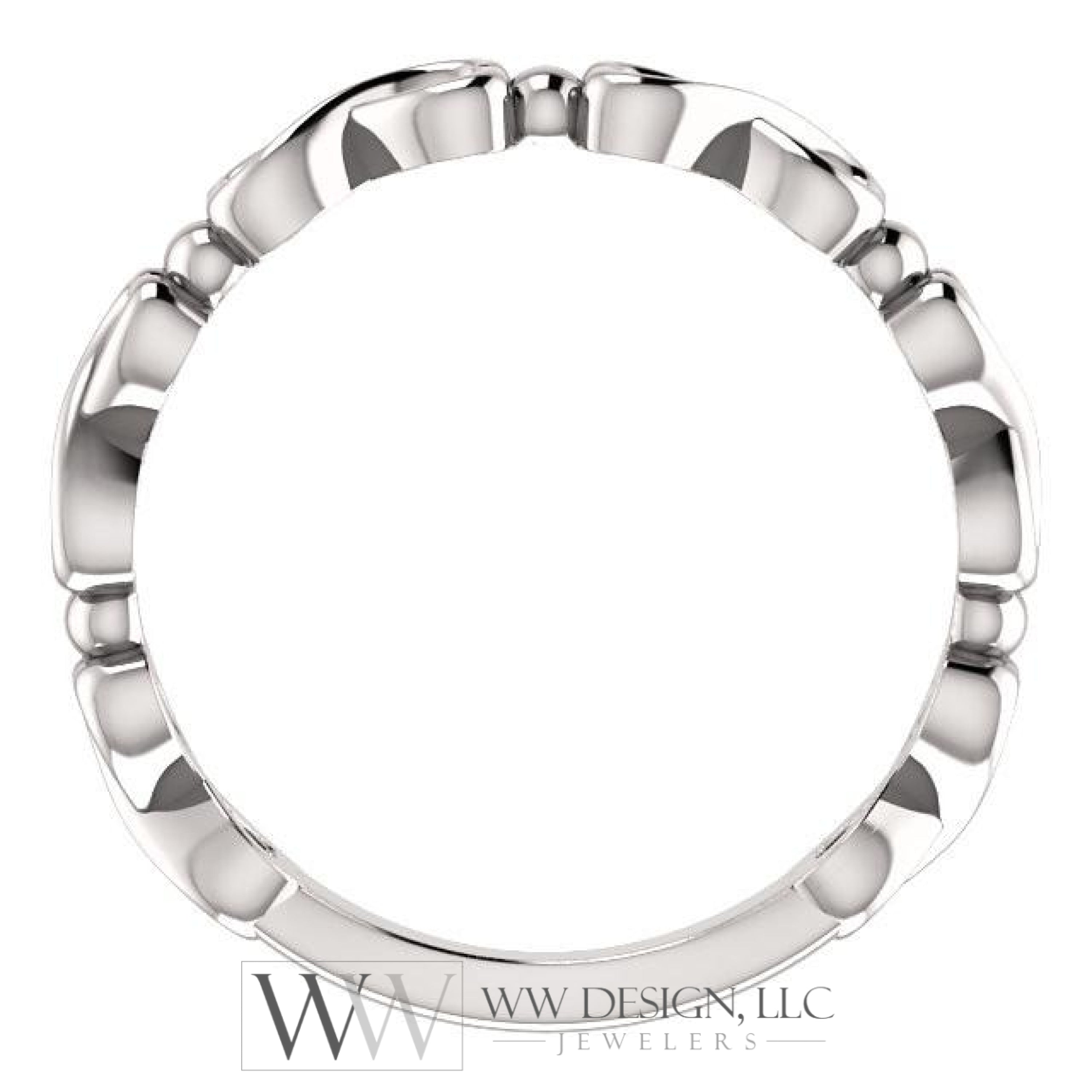 Infinity-Inspired Heart Ring - 14k Gold (Y, W or R), Platinum, Sterling Silver