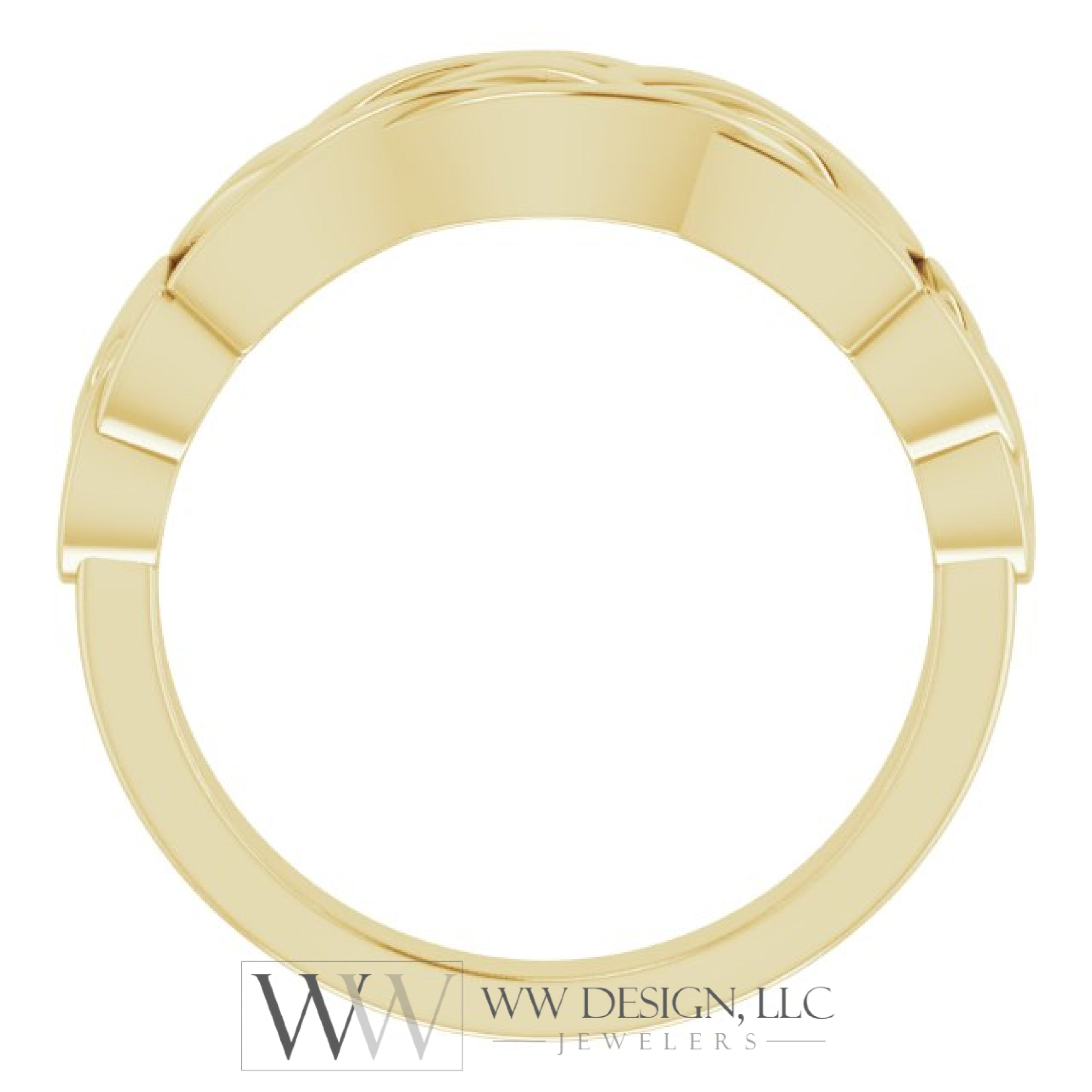 Men's Celtic Ring - 14k Gold (Y, W, R), Platinum, Sterling Silver