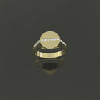 Diamond Signet Ring 0.16ctw UNTREATED VS F Genuine Diamonds - 10k, 14k, 18k, 22k Gold (Yellow, White or Rose), Palladium, Platinum, or Sterling Silver