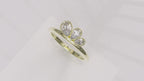 0.58 ctw Graduated Asymetrical Pear Trio Diamond Ring - 14k, 18k (Yellow, White, Rose) Platinum
