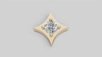 Diamond or Gemstone Twinkle Push-in End for Labret - Gold or Platinum