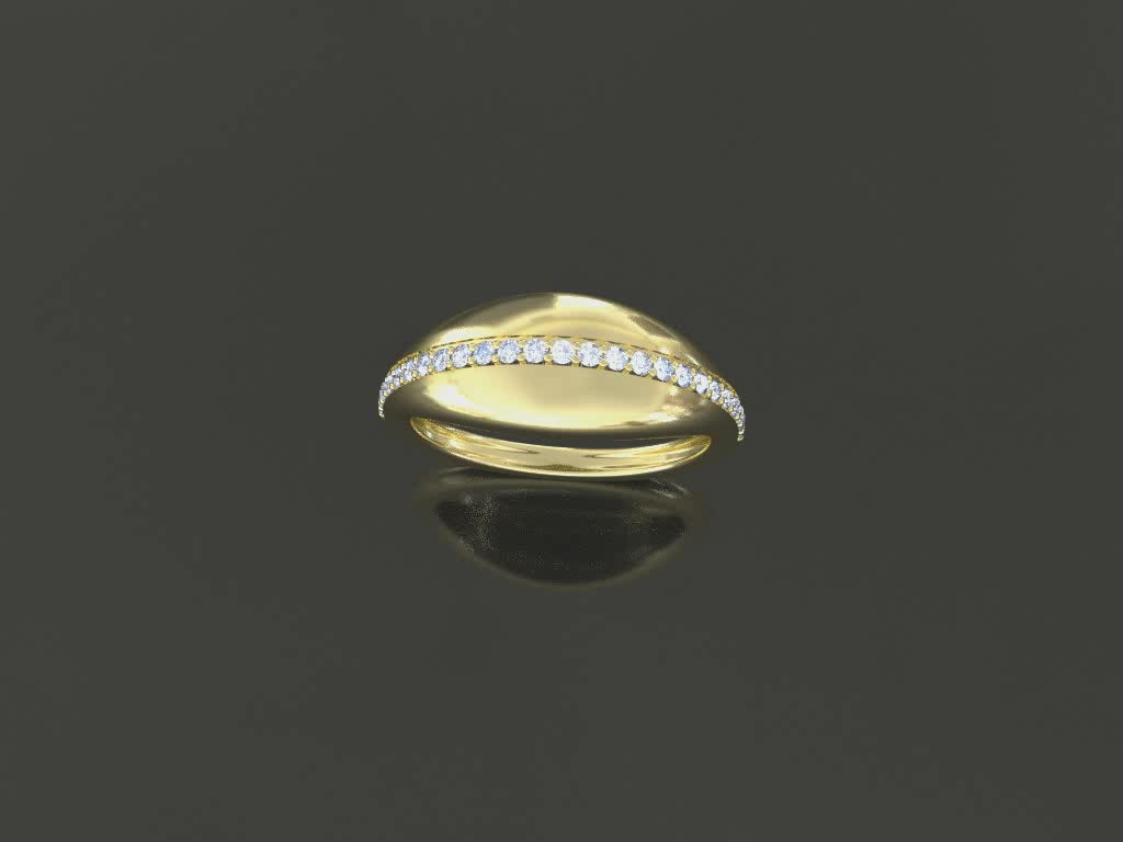 Diamond Dome Ring 0.25ctw UNTREATED VS F Genuine Diamonds - 10k, 14k, 18k, 22k Gold (Yellow, White, Rose), Palladium, Platinum, or Sterling Silver