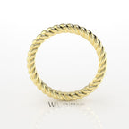 2mm Rope Ring Wedding Band Unisex Men Woman 10k 14k 18k 22k Gold Platinum Palladium Sterling Silver Shiny Minimalist Stacking Active Restock requests: 0