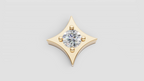 Diamond or Gemstone Twinkle Push-in End for Labret - Gold or Platinum