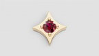 Diamond or Gemstone Twinkle Push-in End for Labret - Gold or Platinum