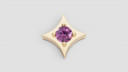 Diamond or Gemstone Twinkle Push-in End for Labret - Gold or Platinum