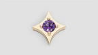 Diamond or Gemstone Twinkle Push-in End for Labret - Gold or Platinum