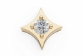 Diamond or Gemstone Twinkle Push-in End for Labret - Gold or Platinum