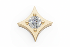 Diamond or Gemstone Twinkle Push-in End for Labret - Gold or Platinum