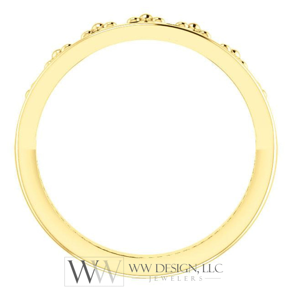 Stackable Crown Ring - Sterling Silver, 14k Gold (Y, W or R), Platinum