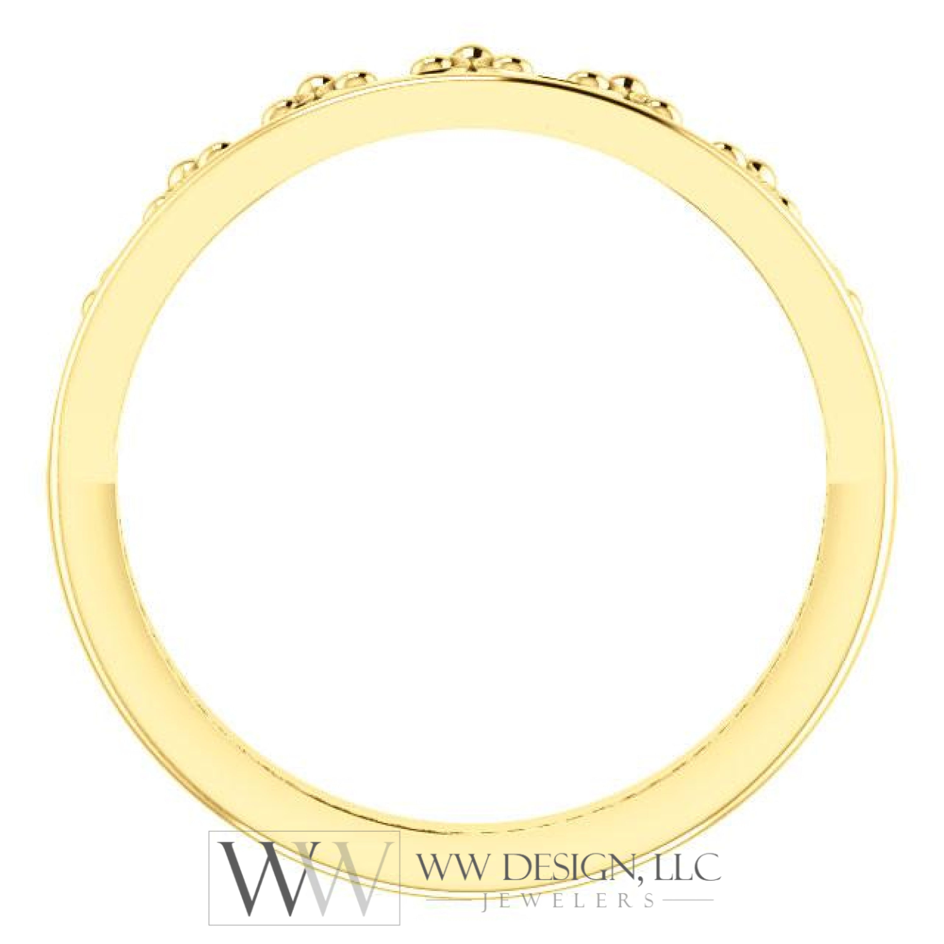 Stackable Crown Ring - Sterling Silver, 14k Gold (Y, W or R), Platinum