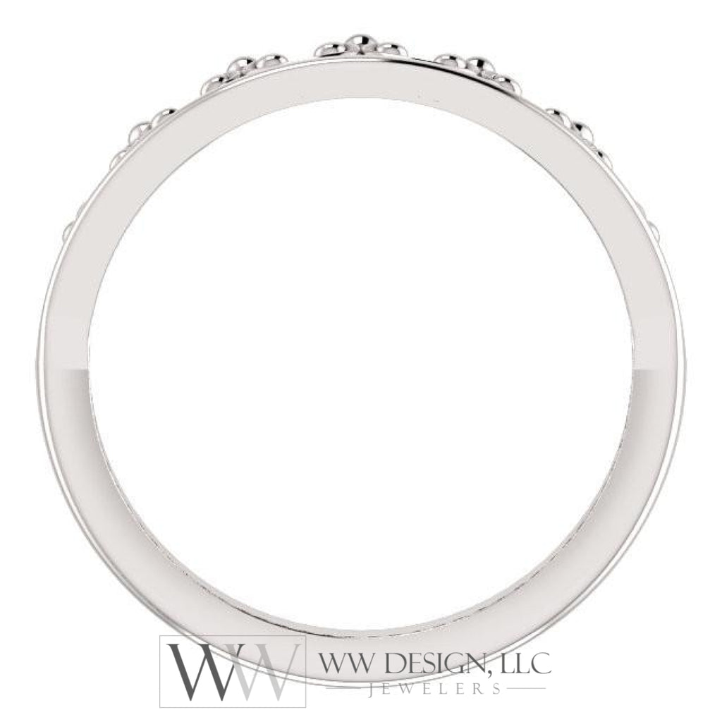 Stackable Crown Ring - Sterling Silver, 14k Gold (Y, W or R), Platinum