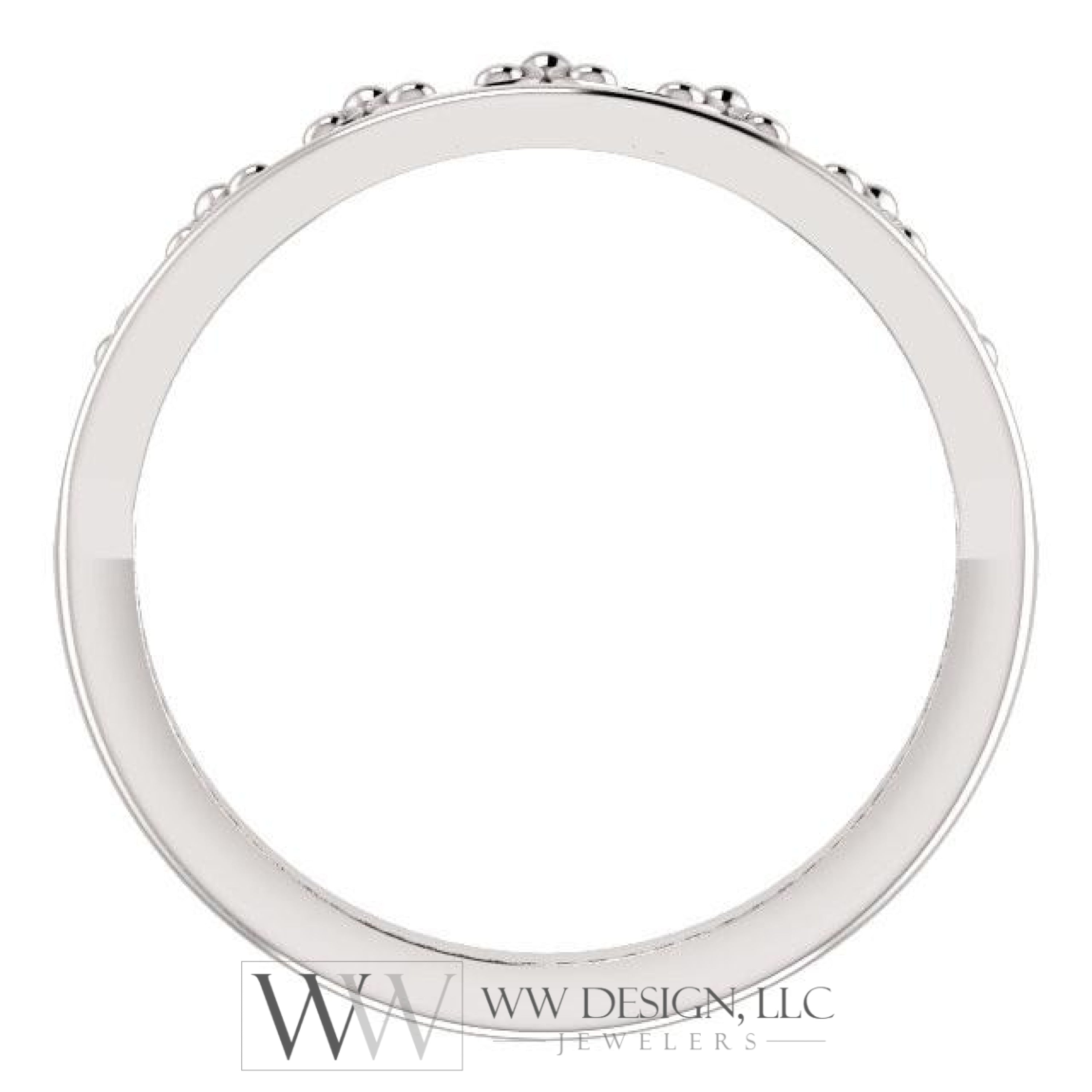 Stackable Crown Ring - Sterling Silver, 14k Gold (Y, W or R), Platinum