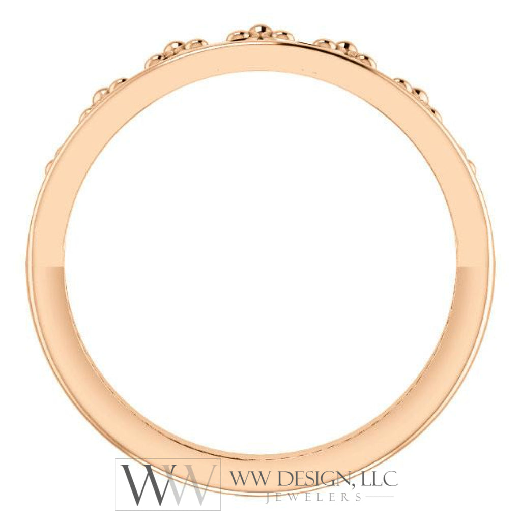 Stackable Crown Ring - Sterling Silver, 14k Gold (Y, W or R), Platinum