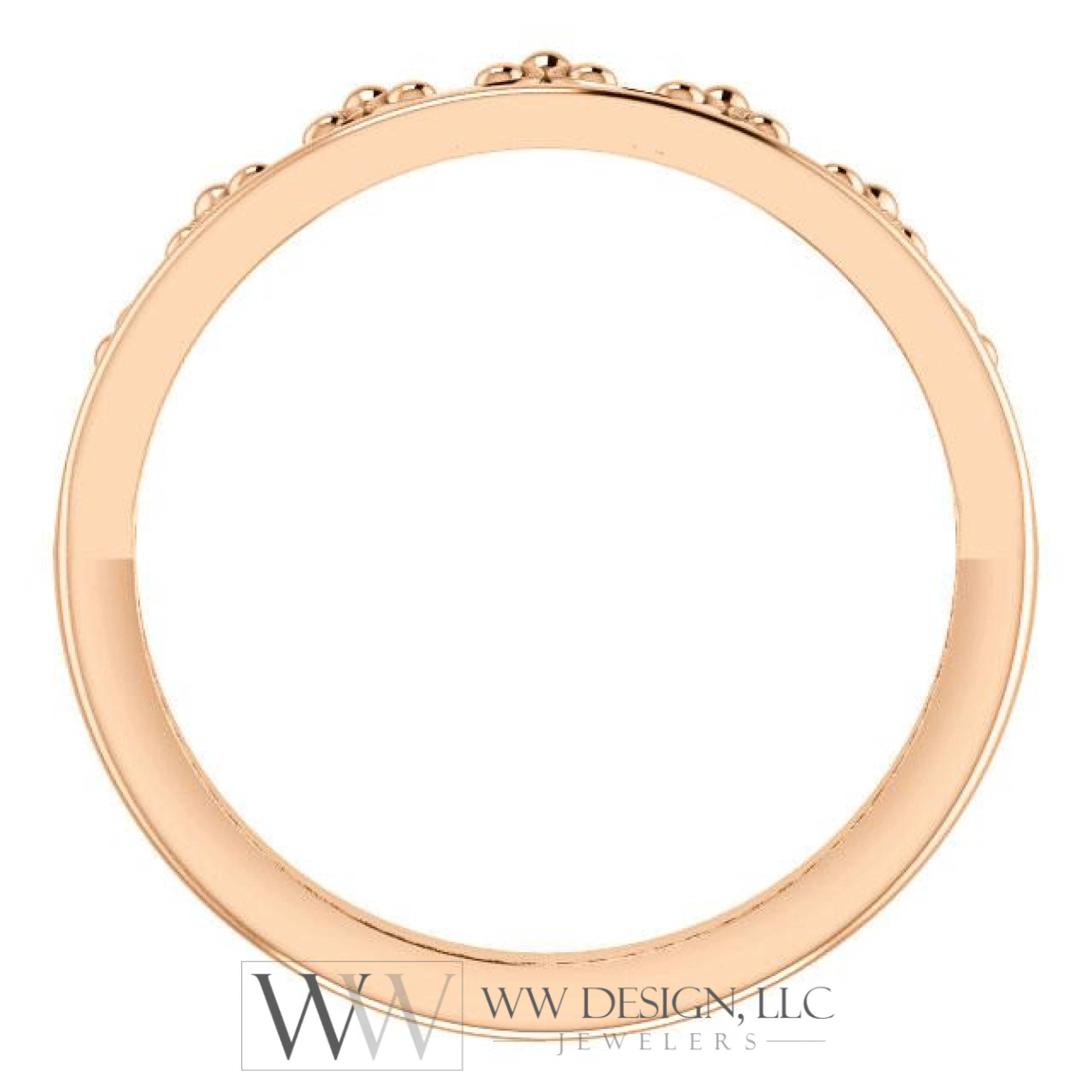 Stackable Crown Ring - Sterling Silver, 14k Gold (Y, W or R), Platinum