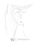 Copy of Genuine F+ VS DIAMOND Earring Studs 4mm 0.5 ctw (each 0.25 cts) Post w/ 14k Solid Gold (Yellow, Rose, White)Silver, Platinum Lobe Cartilage WWDesignJewelers.com