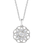 Sterling Silver 1/5 CTW Diamond Granulated Filigree Necklace