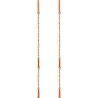 Bar Chain Drop Earrings - 14K Gold (Y, W or R)