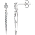 14K White 1/4 CTW Diamond Dangle Earrings - WW Design, LLC