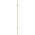 0.05 CTW Diamond Triangle Necklace 16-18" - 14k Gold (Y, W or R)