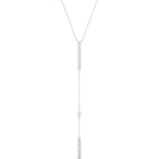 0.06 CTW Diamond Bar Y Necklace 16-18" - 14k Gold (Y or W)